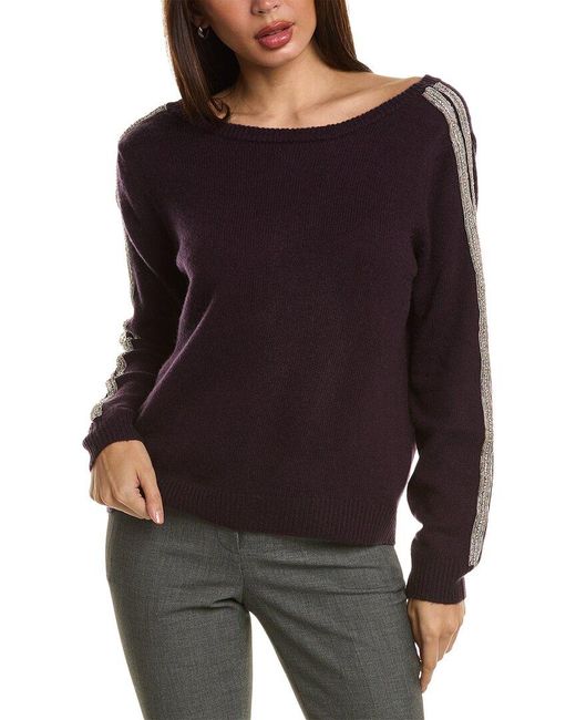 Tahari Black Wool & Cashmere-blend Sweater