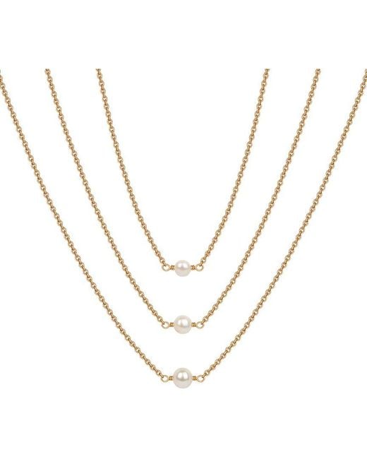 Karma and Luck White Plated Beaded Necklace