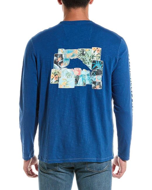 Tommy Bahama Blue Patchwork In Paradise T-shirt for men
