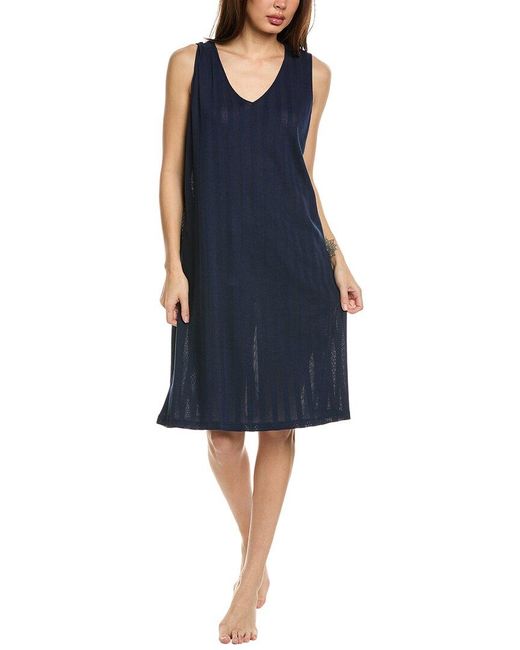 Hanro Blue Simone Gown