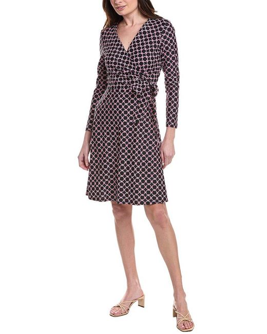 Jude Connally Purple Farrah Faux Wrap Dress
