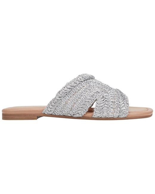 Marc Fisher White Narda Textile Sandal