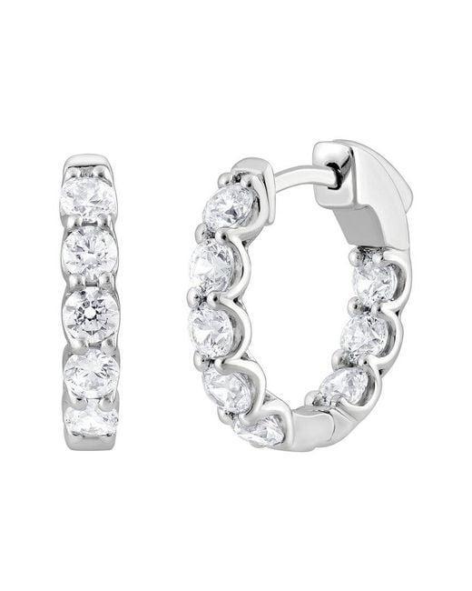 Lab Grown Diamonds White 2.00 Ct. Tw. Lab-Grown Diamond Hoop Earrings