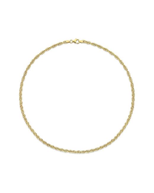 Italian Silver Metallic 18k Over Singapore Chain Necklace