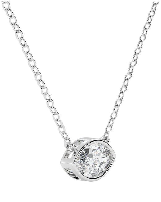Lab Grown Diamonds Metallic 14K 0.25 Ct. Tw. Lab-Grown Diamond Necklace