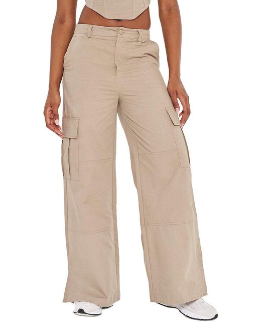 Extro & Vert Natural Cargo Pocket Panel Trouser