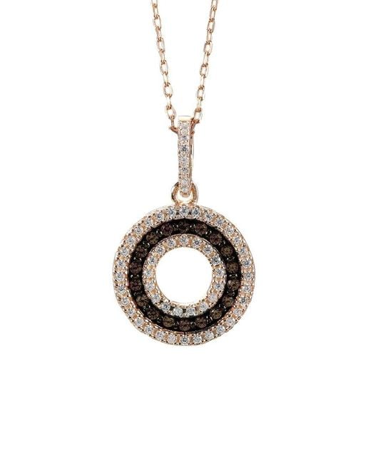 Suzy Levian CZ Jewelry Metallic Suzy Levian Silver Cz Pendant Necklace