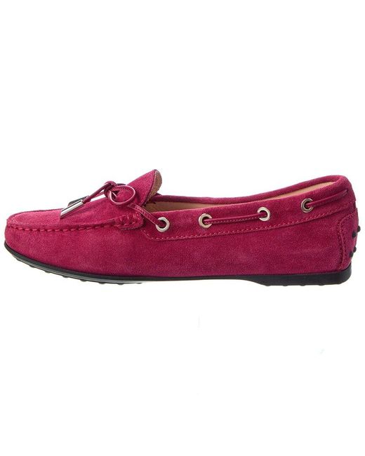 Tod's Pink City Gommino Suede Loafer