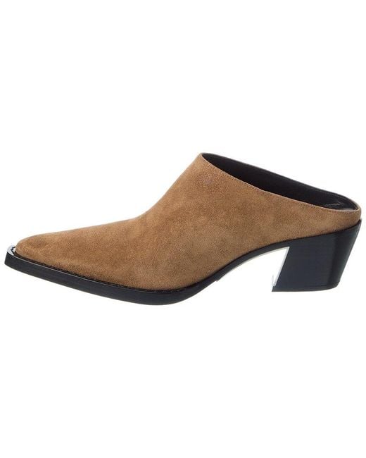 3.1 Phillip Lim Brown Downtown Suede Mule