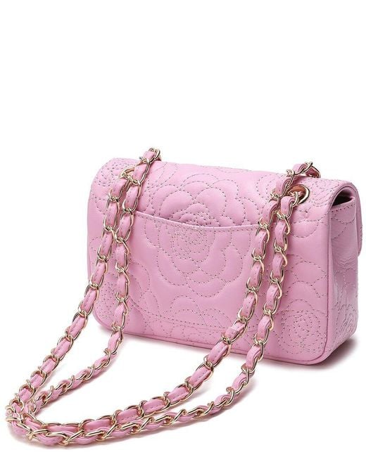 Tiffany & Fred Paris Pink Quilted Leather Crossbody