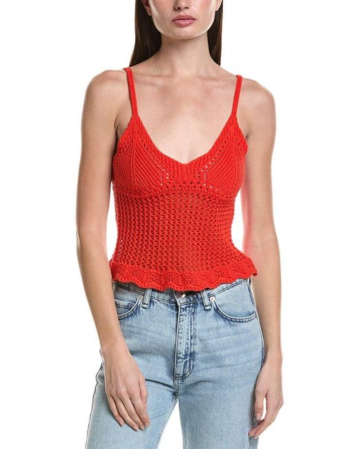 Saltwater Luxe Red Sweater Tank Top