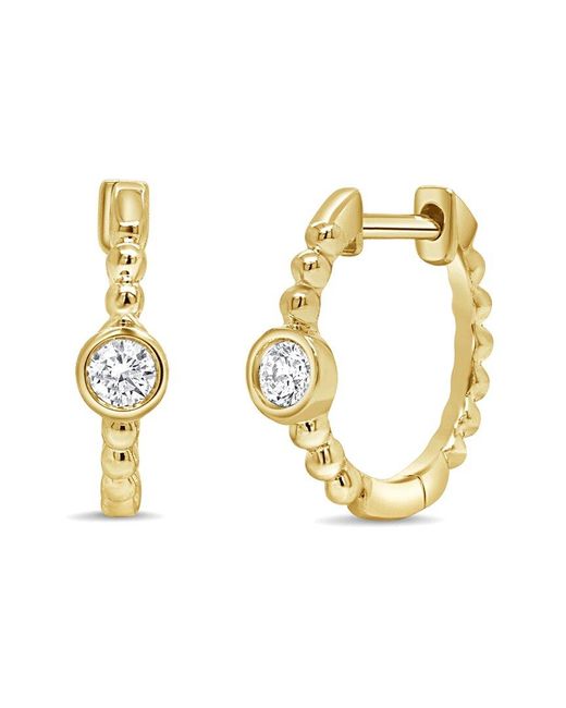Sabrina Designs Metallic 14K 0.10 Ct. Tw. Diamond Huggie Earrings