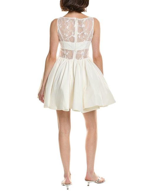 AMUR White Lainey Boatneck Mini Dress