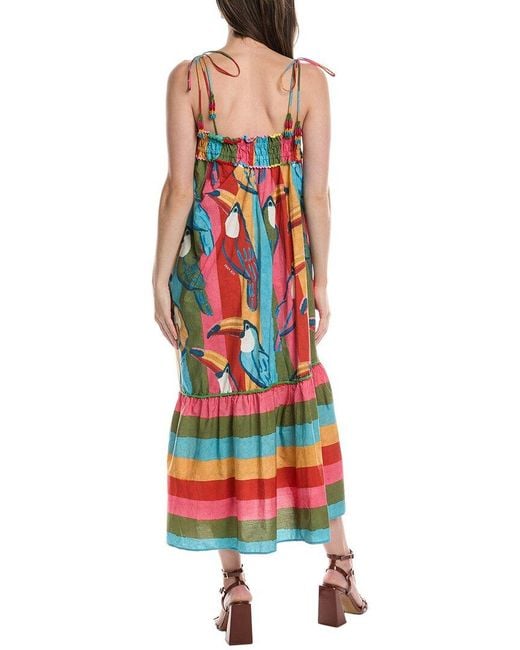 Farm Rio White Midi Dress
