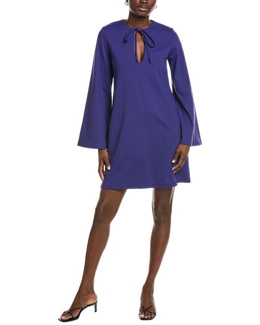 Susana Monaco Blue Bell Keyhole Tie Dress