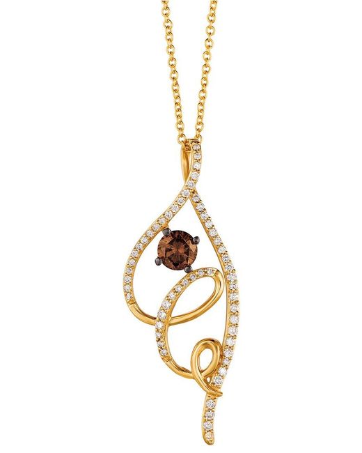 Le Vian Metallic Le Vian 14k Honey Gold 0.64 Ct. Tw. Diamond Pendant Necklace