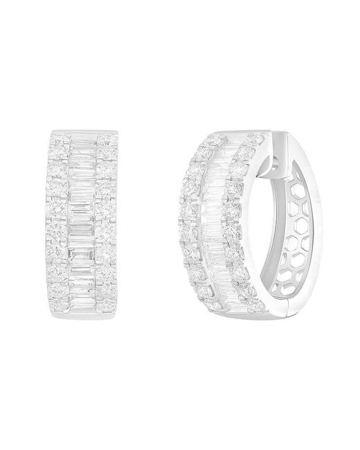 Lab Grown Diamonds White 14K 2.50 Ct. Tw. Lab-Grown Diamond Hoop Earring