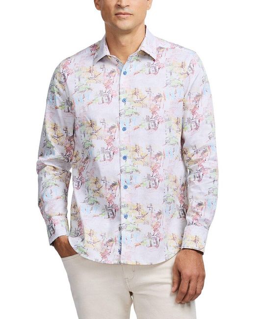 Robert Graham White Payson Woven Shirt for men
