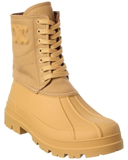 Céline Natural Riley Canvas Boot