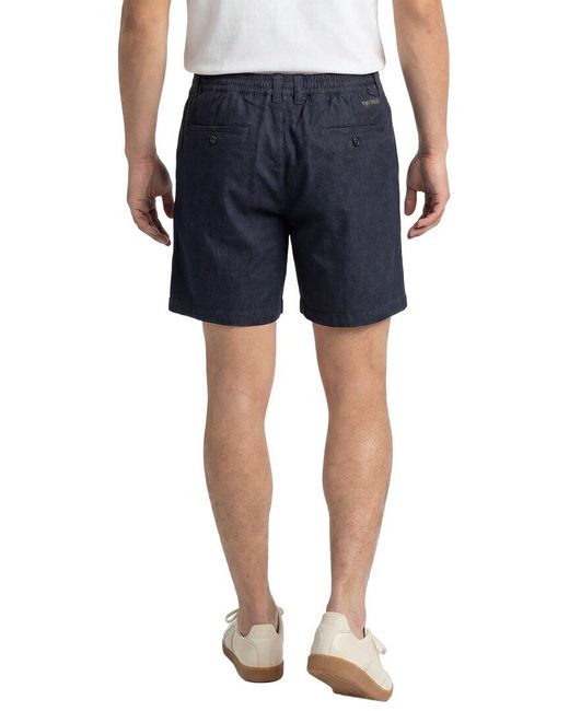 Civil Society Blue Montgomery Relaxed Fit Officer Short for men