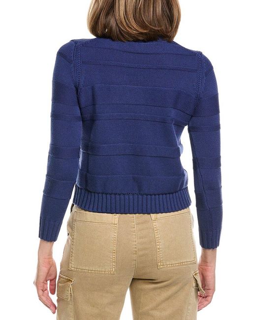 Hannah Rose Blue Jessie Cashmere-Blend Sweater