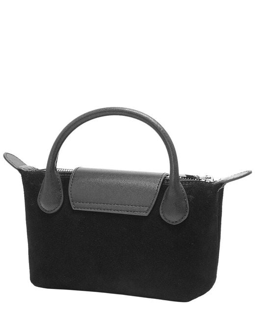 Tiffany & Fred Paris Black Tiffany And Fred Paris Elegant Mini Suede Leather Satchel