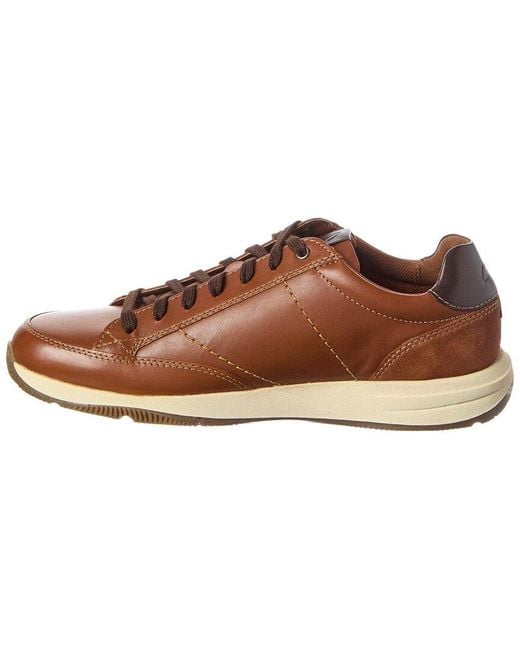 Clarks Brown Townview Lace Nubuck Sneaker for men