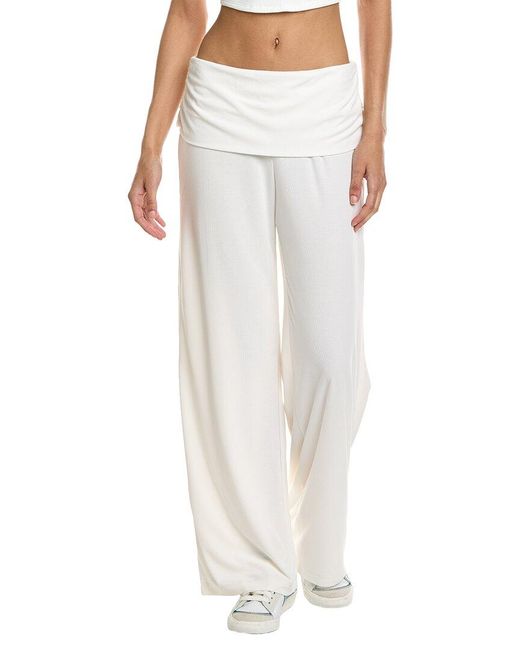 Free People White Meet Me In The Middle Pant
