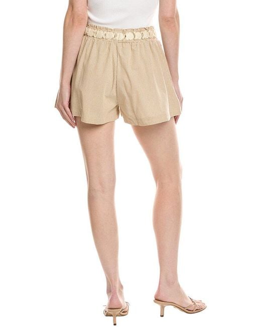 JACQUIE THE LABEL Natural Beatrice Gingham Short