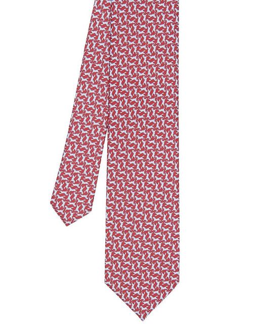 J.McLaughlin Red Horse Silk Tie for men
