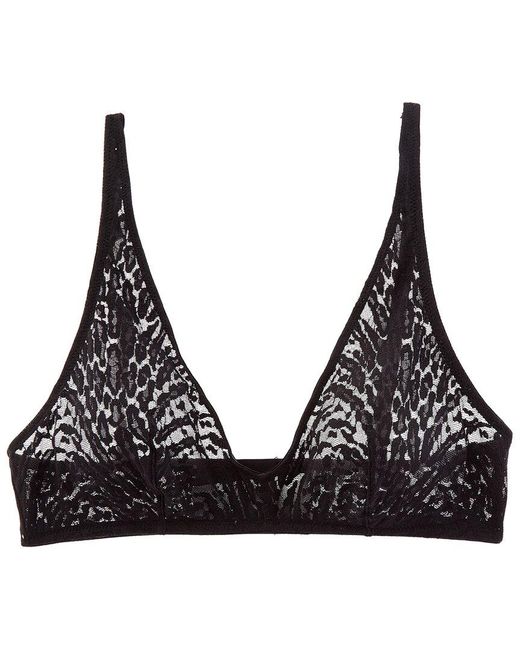 Wolford Black Animalier Lace Plunge Bralette