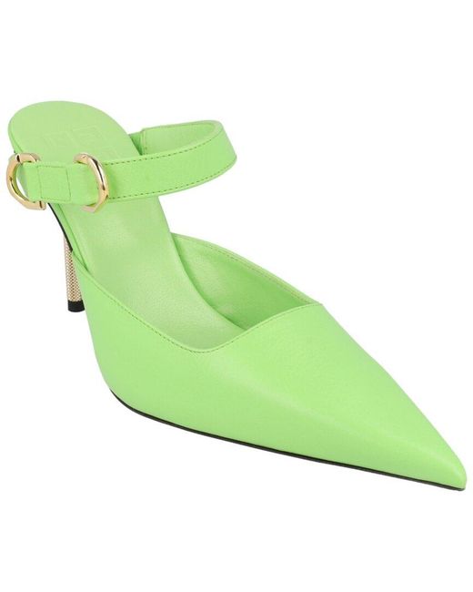 Givenchy Green Voyou Leather Mule