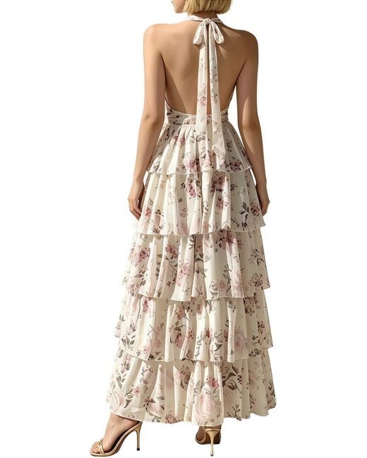 Linda Charm Natural Maxi Dress