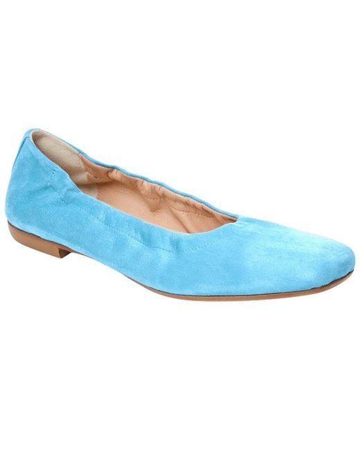 Jack Rogers Blue Santa Leather Ballet Flat