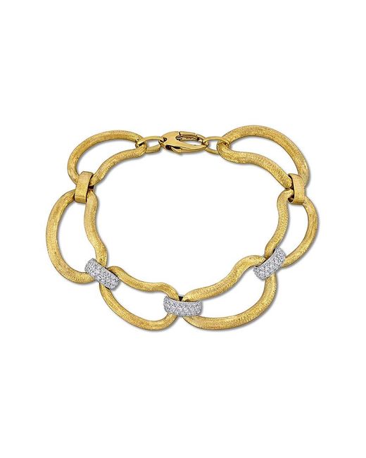 Rina Limor Metallic 14K Two-Tone 0.93 Ct. Tw. Diamond Link Bracelet