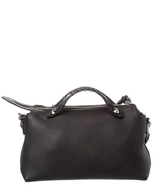 Fendi Black By The Way Selleria Medium Leather Shoulder Bag