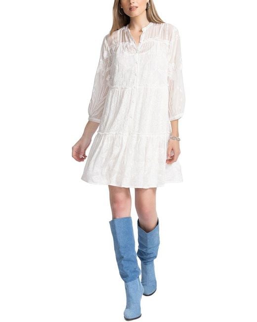 Johnny Was White Plus Kimberlee Dress
