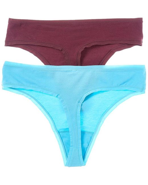 Natori Blue 2Pk Bliss Bare Thong