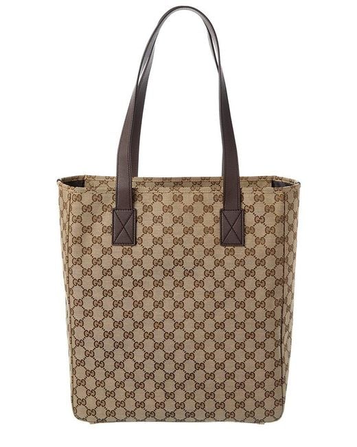 Gucci Brown GG Canvas & Leather Tote for men