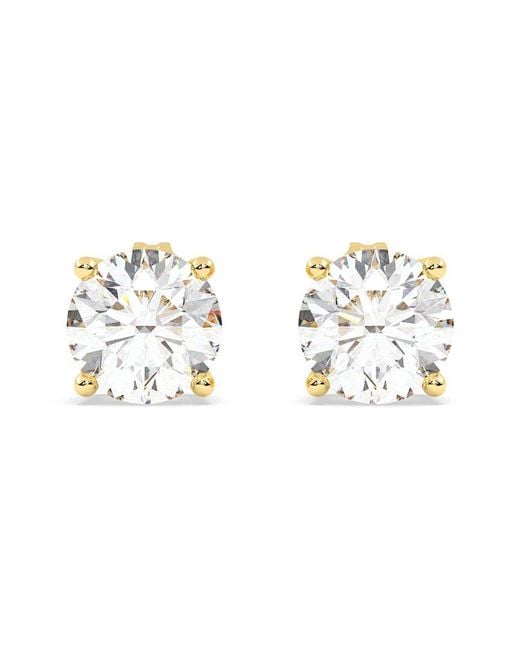 Lab Grown Diamonds Metallic 14K 1.00 Ct. Tw. Lab-Grown Diamond Earrings