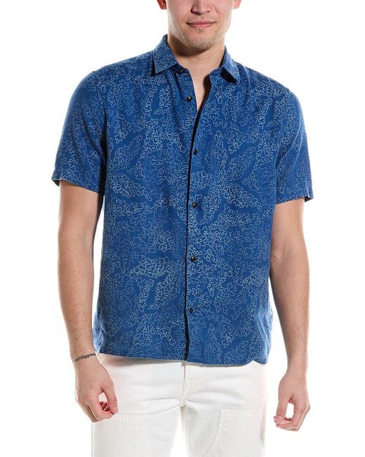 Ted Baker Blue Chapln Linen Shirt for men