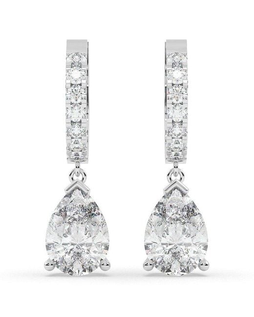 Lab Grown Diamonds White 14K 2.20 Ct. Tw. Lab-Grown Diamond Earrings