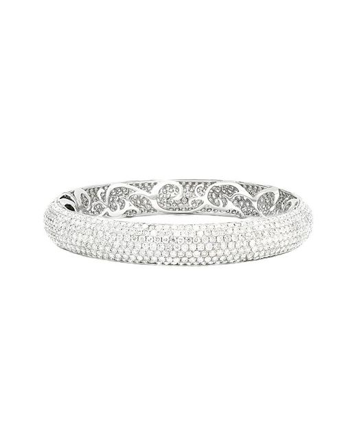 Diana M White Fine Jewelry 18k 17.98 Ct. Tw. Diamond Bangle