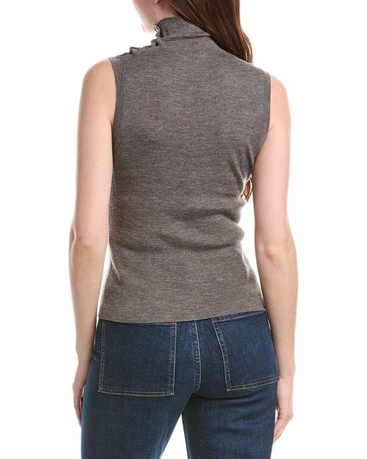 Boss Gray Fermesi Wool Tank Sweater