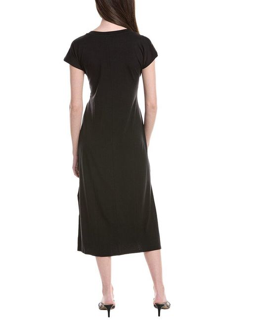 Eileen Fisher Black Petite Crewneck Maxi Dress