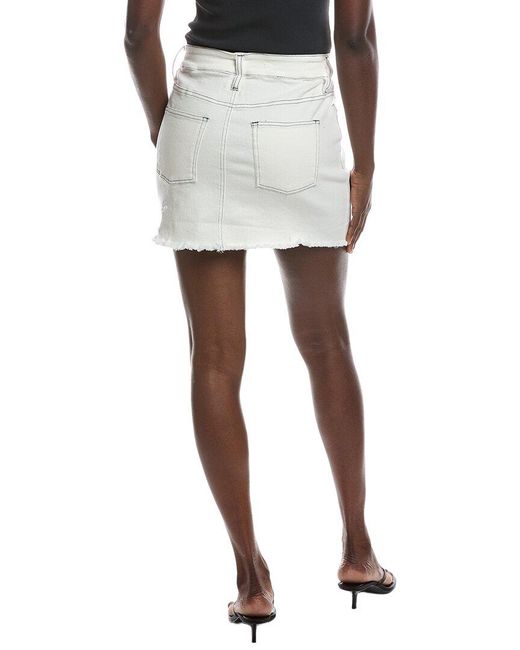 Vintage Havana White Stretch Denim Mini Skirt