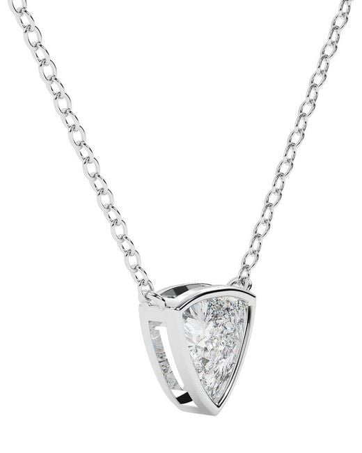 Lab Grown Diamonds Metallic 14K 0.75 Ct. Tw. Lab-Grown Diamond Necklace