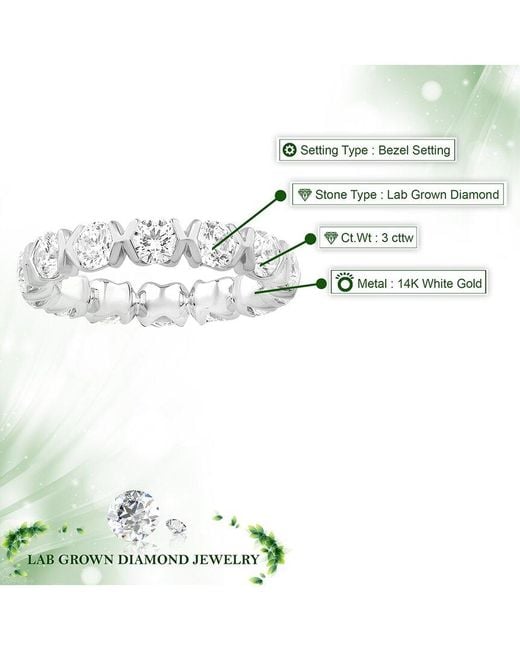 Amairah White 14K 3.00 Ct. Tw. Lab-Grown Diamond Eternity Ring