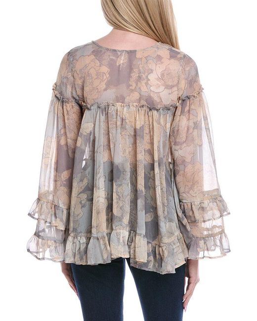 Free People Brown Day Dreaming Blouse