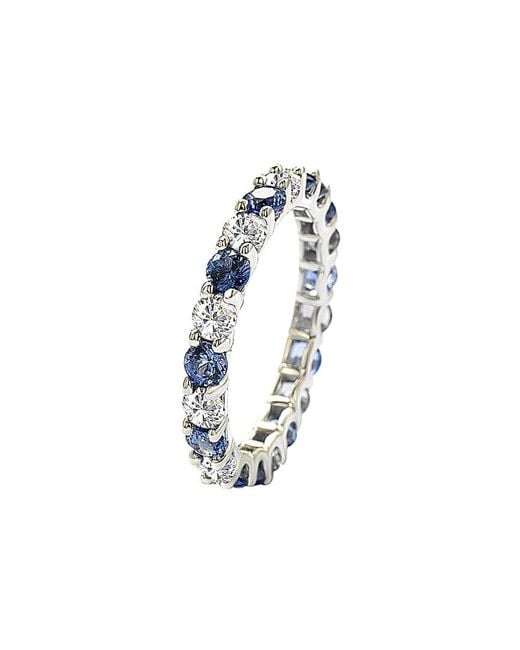 Suzy Levian White 18k & Silver 2.32 Ct. Tw. Sapphire Eternity Band